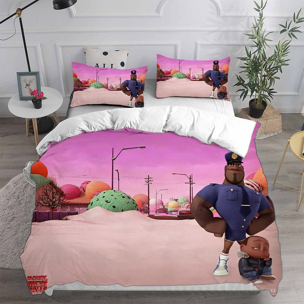 Cloudy with a Chance of Meatballs Bedding Sets Gift For Christmas, Birthday, Thanksgiving