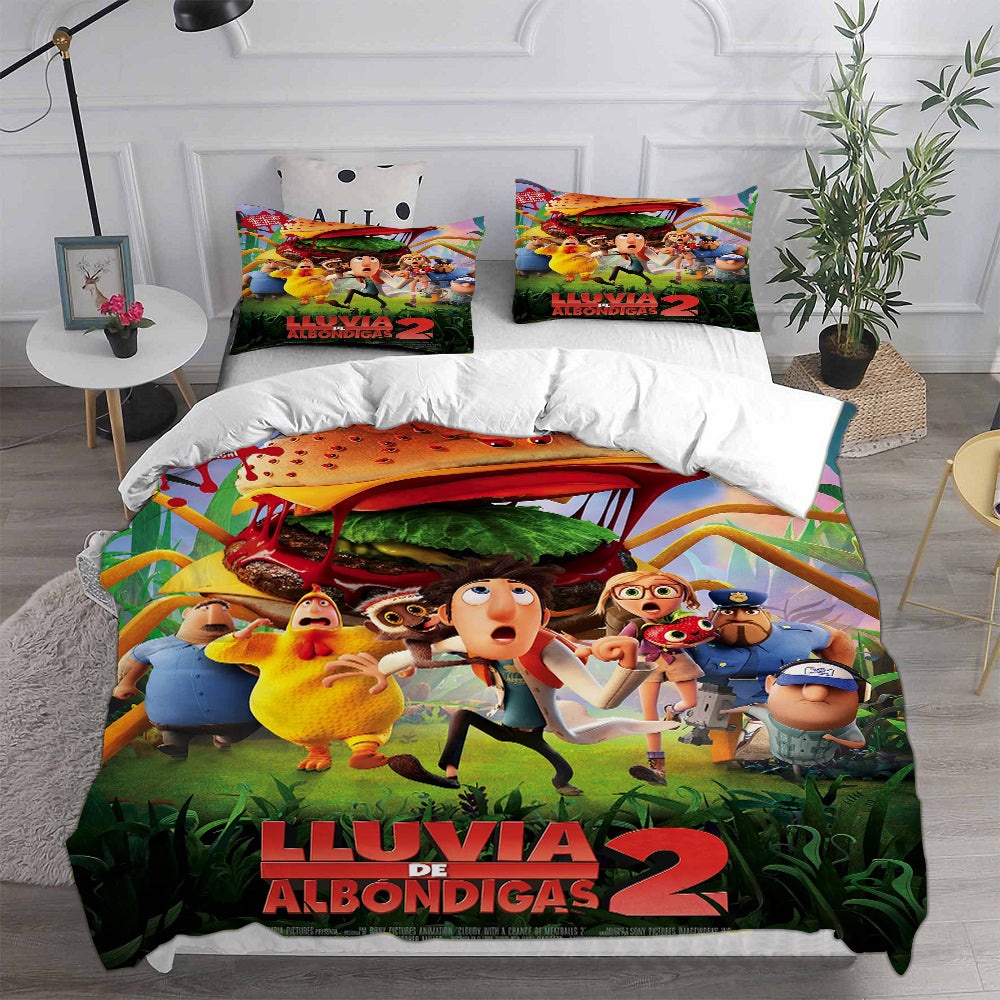 Cloudy with a Chance of Meatballs Bedding Sets Gift For Fathers Day, Halloween, Christmas