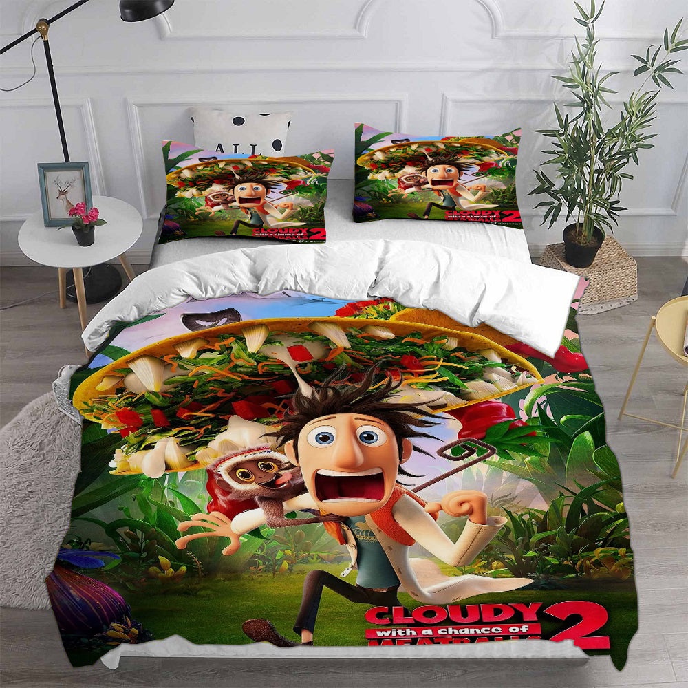 Cloudy with a Chance of Meatballs Bedding Sets Duvet Cover, Flatsheet, Pillowcases For Every Bedroom