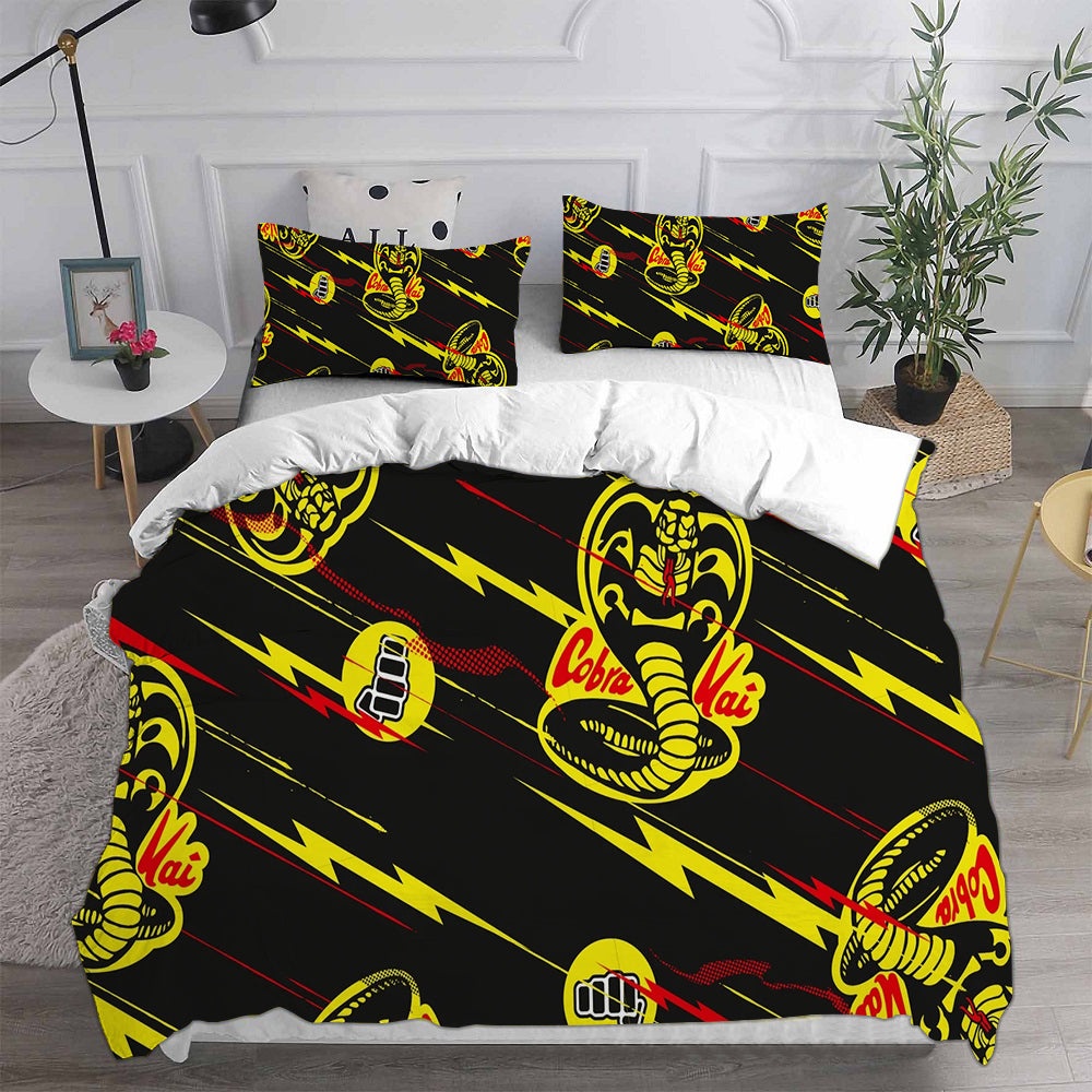 Cobra Kai Bedding Sets Duvet Cover, Flatsheet, Pillowcase For Your Lover