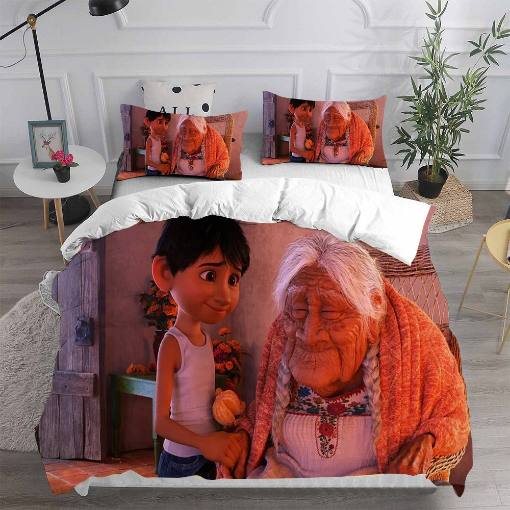Coco Bedding Sets Gift For Halloween, Thanksgiving, Christmas
