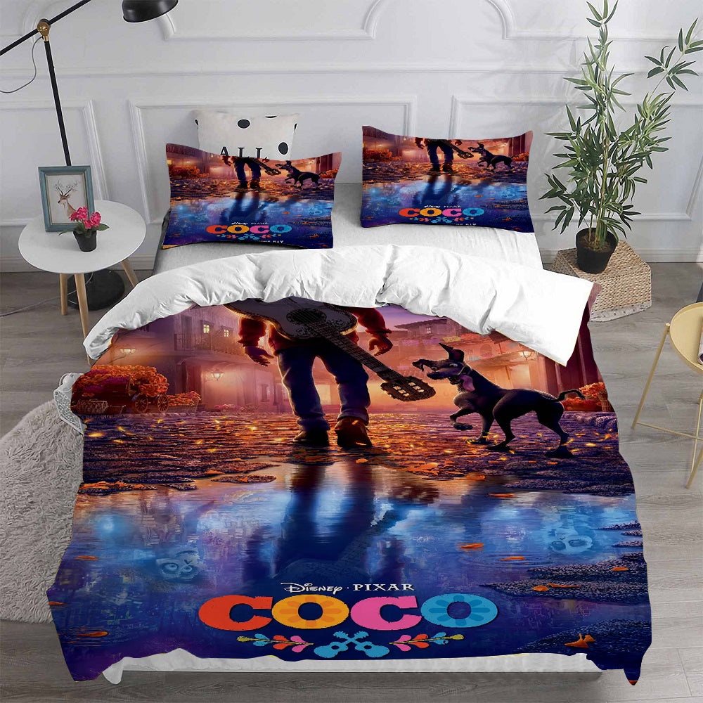 Coco Decorative Bedding Sets For Fan, Halloween, Christmas, Thanksgiving