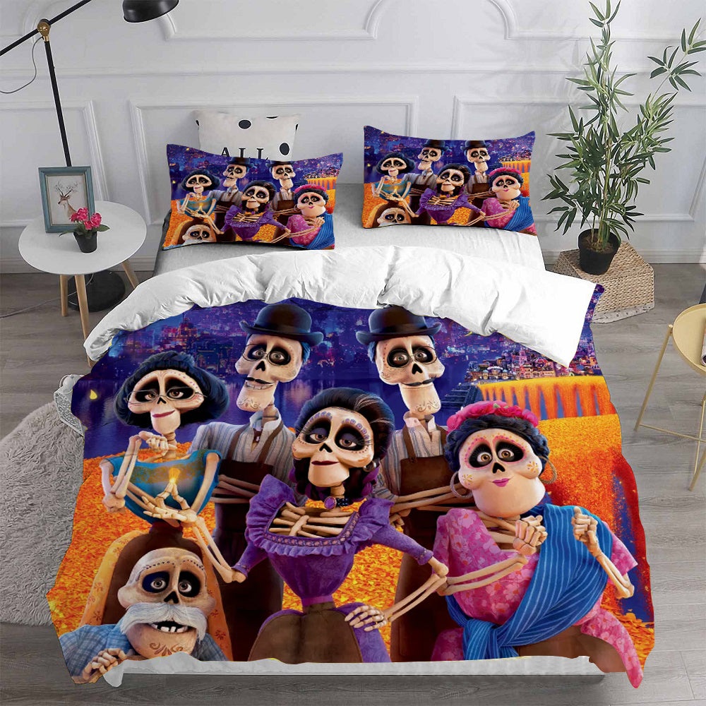Coco Bedding Sets Gift For Birthday, Halloween, Christmas, Thanksgiving
