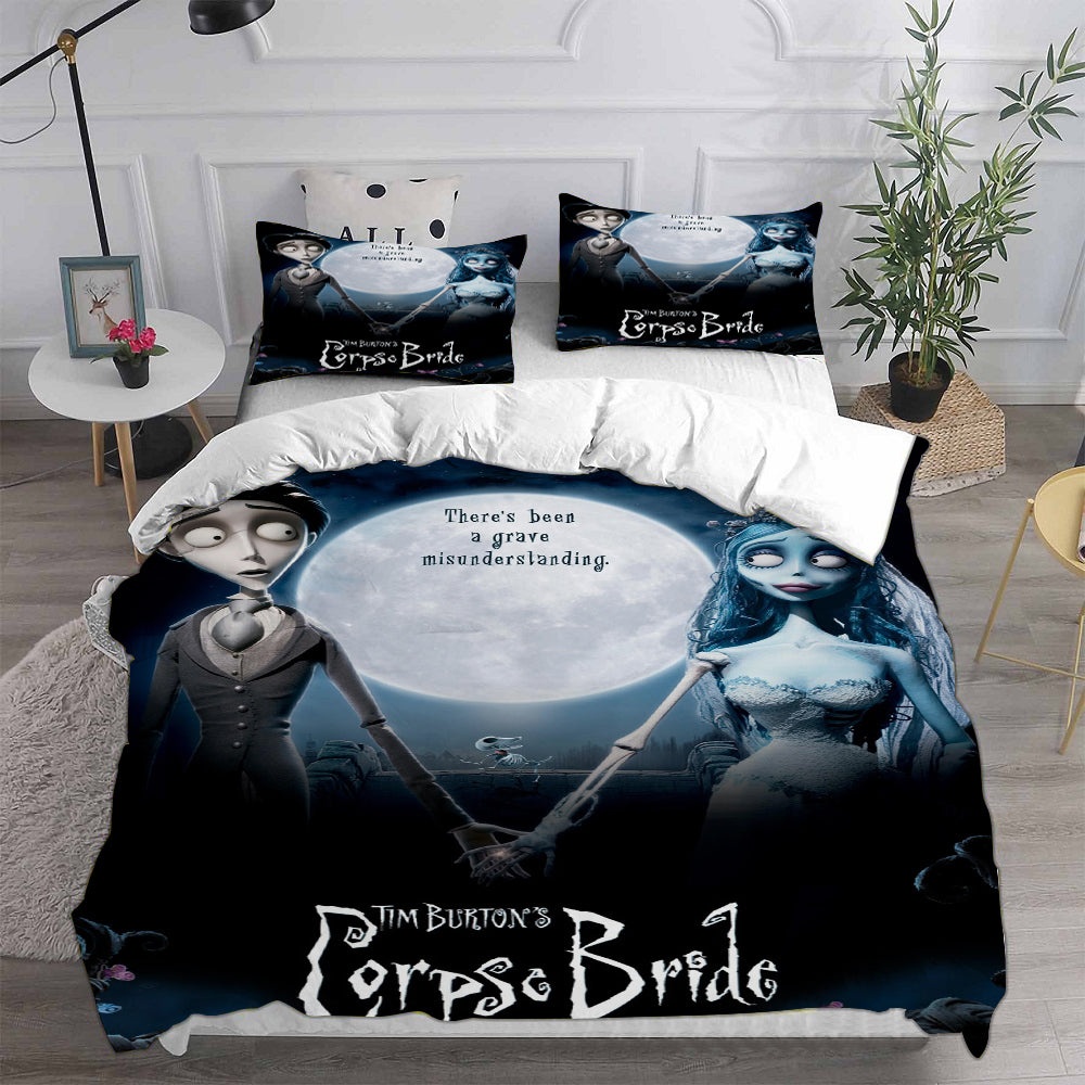 Corpse Bride Bedding Sets Gift For Christmas, Birthday, Thanksgiving