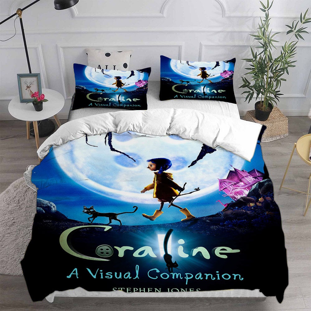 Coraline Decorative Bedding Sets For Fan, Halloween, Christmas, Thanksgiving