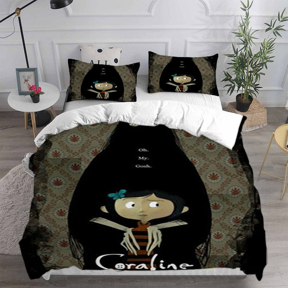 Coraline Bedding Sets Gifts For Family Members On Christmas, Black Friday