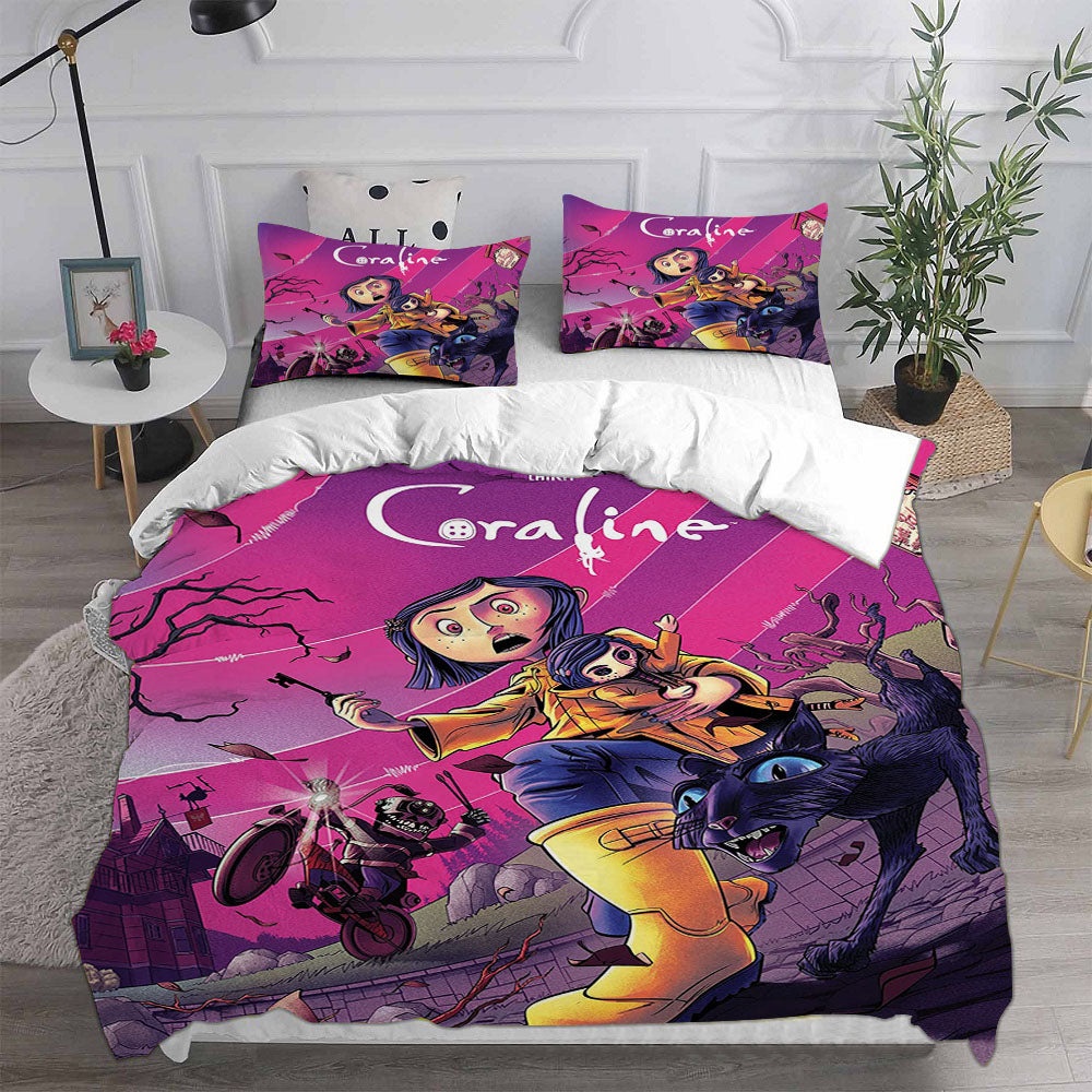 Coraline Bedding Sets Gift For Fathers Day, Halloween, Christmas