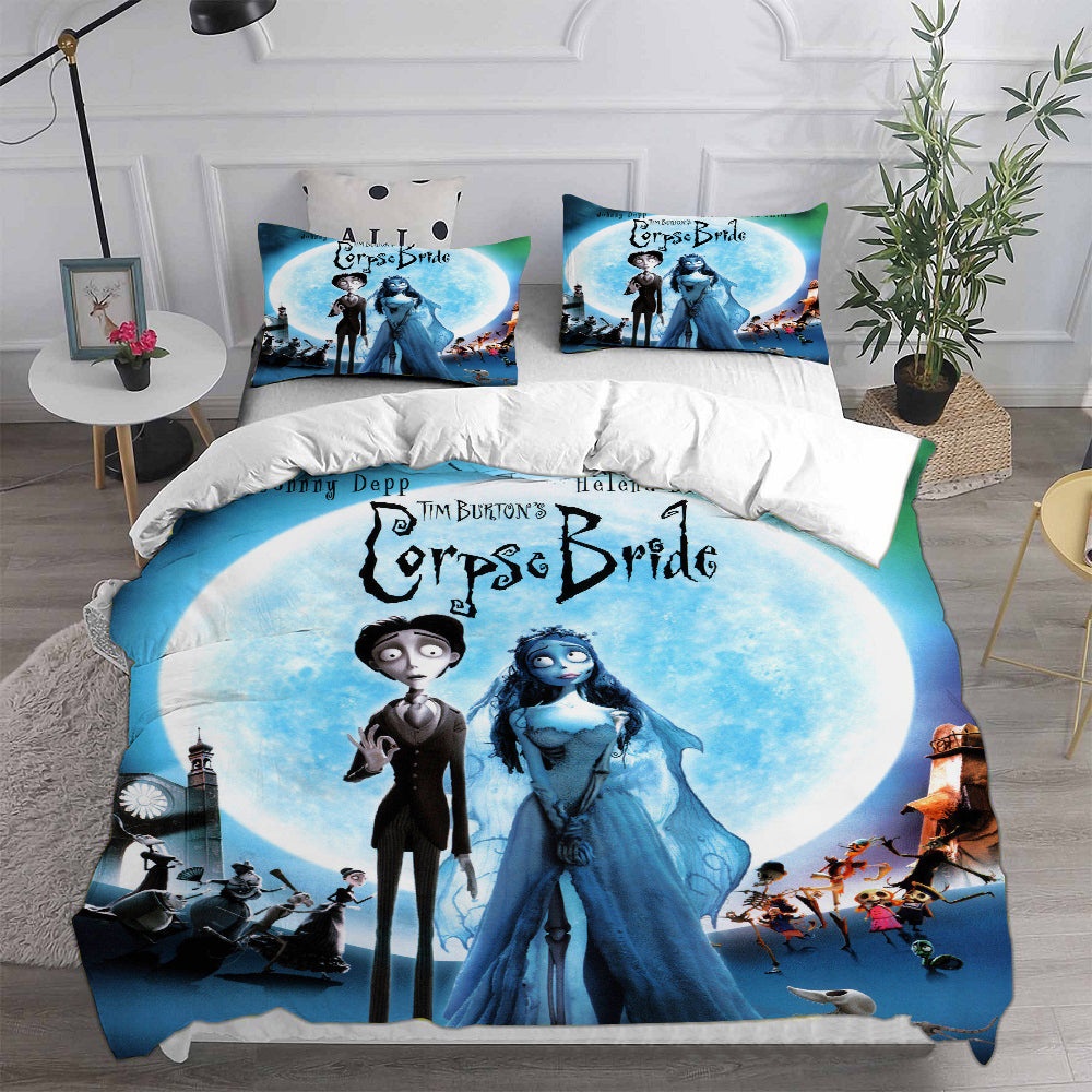 Corpse Bride Bedding Sets Gift For Fathers Day, Halloween, Christmas