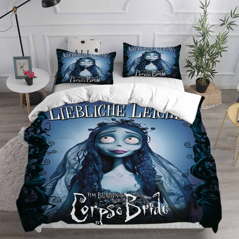 Corpse Bride Bedding Sets Gift For Christmas, Thanksgiving, Halloween