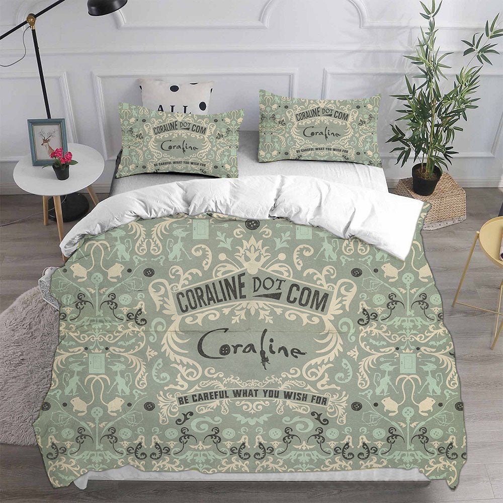 Coraline Bedding Sets Gift For Christmas, Halloween, Black Friday