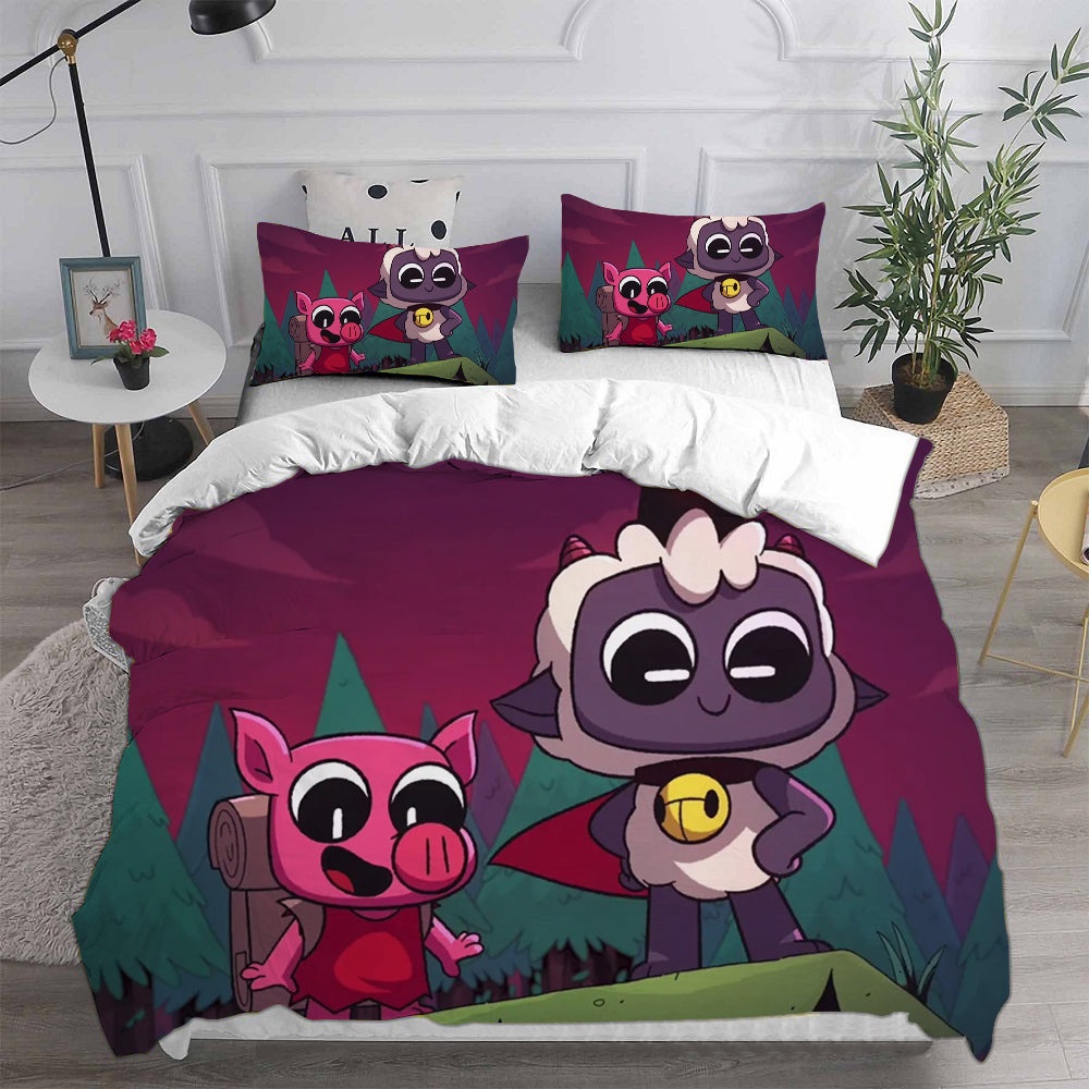 Cult Of The Lamb Decorative Bedding Sets For Fan, Halloween, Christmas, Thanksgiving
