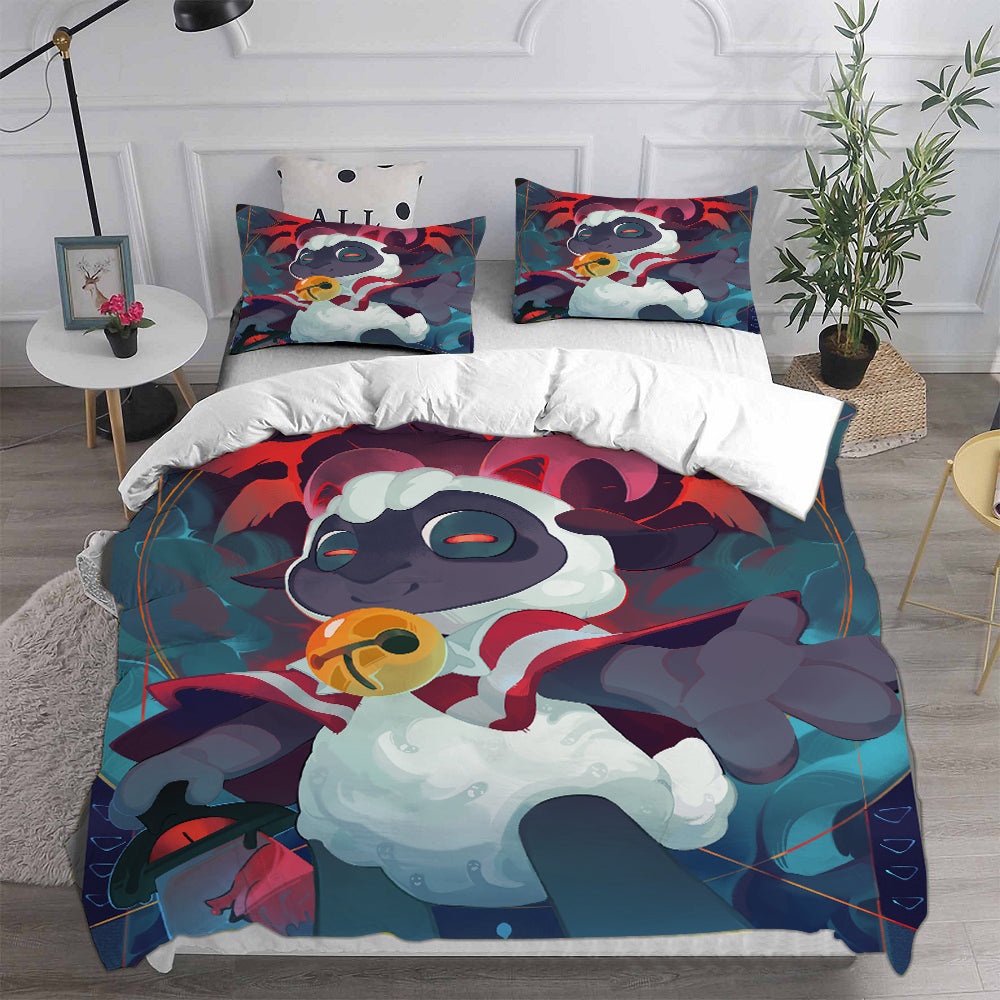 Cult Of The Lamb Bedding Sets Duvet Cover, Flatsheet, Pillowcase For Your Lover
