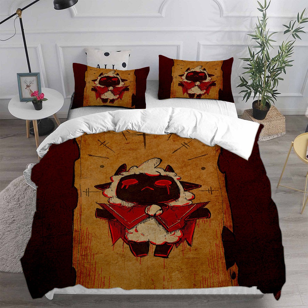 Cult Of The Lamb Bedding Sets Gifts For Family Members On Christmas, Black Friday