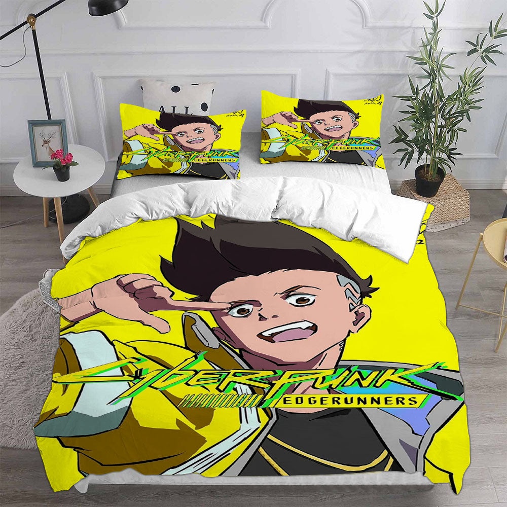 Cyberpunk Edgerunners Bedding Sets Duvet Cover, Flatsheet, Pillowcase For Your Lover