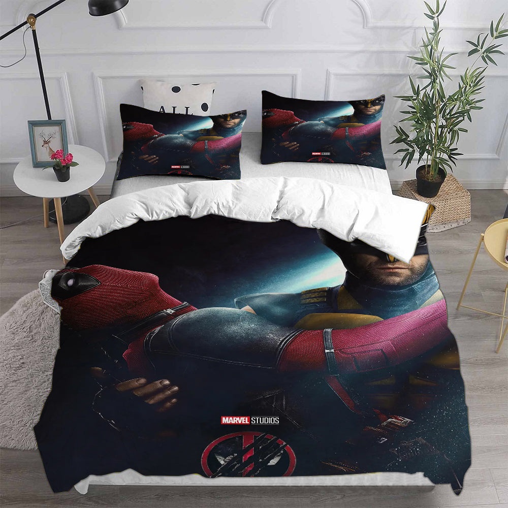Deadpool & Wolverine Bedding Sets Gift For Birthday, Halloween, Christmas, Thanksgiving
