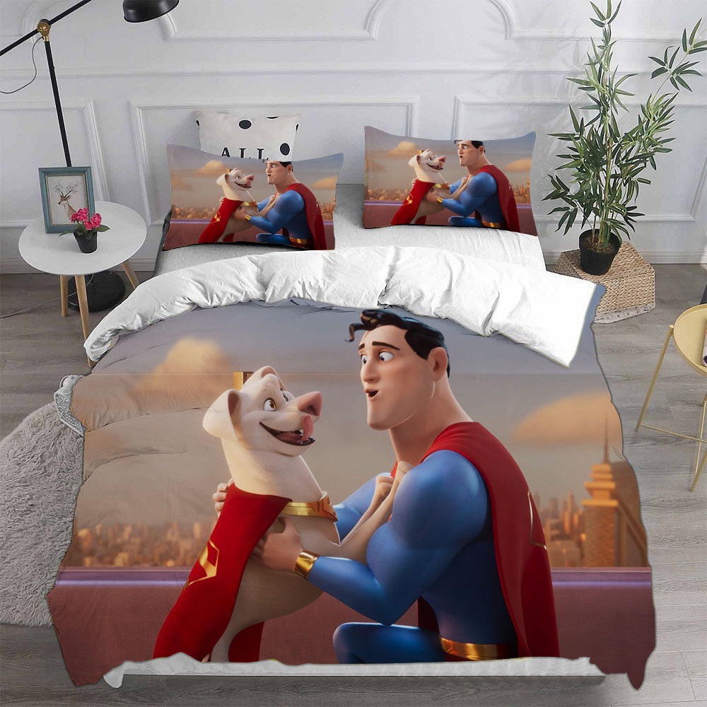 DC League of Super-Pets Bedding Sets Duvet Cover, Flatsheet, Pillowcases Perfect Gift For Fans
