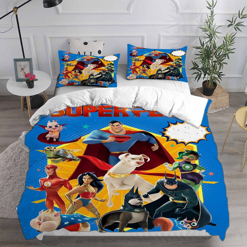 DC League of Super-Pets Bedding Sets Duvet Cover, Flatsheet, Pillowcase For Your Lover