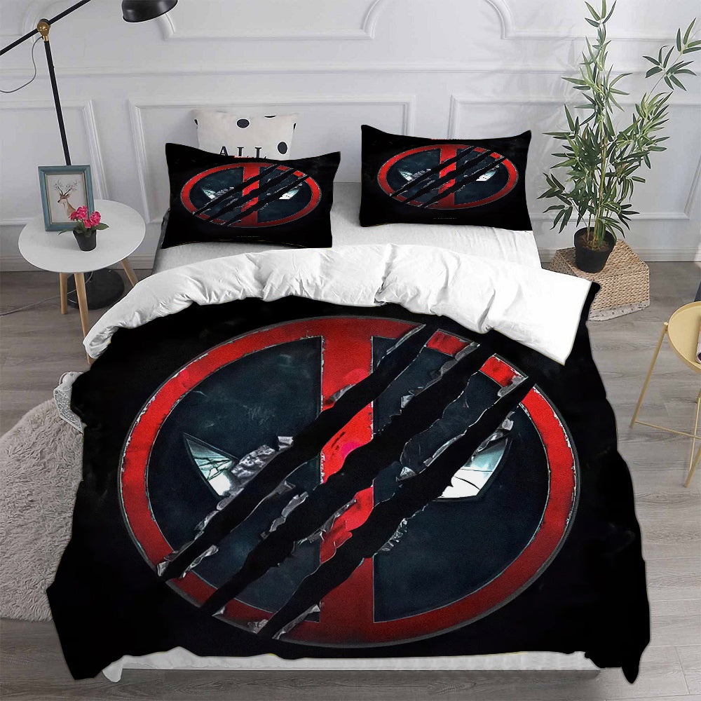 Deadpool & Wolverine Bedding Sets Gift For Christmas, Halloween, Black Friday