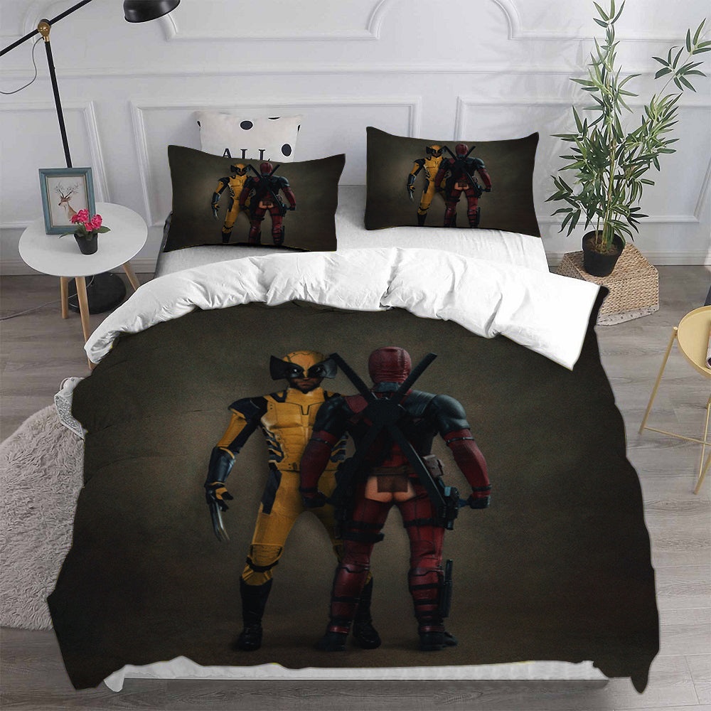 Deadpool & Wolverine Bedding Sets Gift For Christmas, Thanksgiving, Halloween