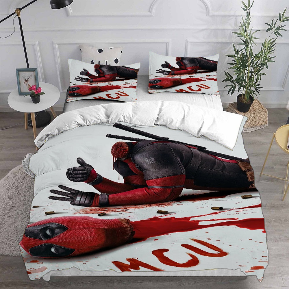 Deadpool & Wolverine Bedding Sets Gift For Halloween, Thanksgiving, Christmas