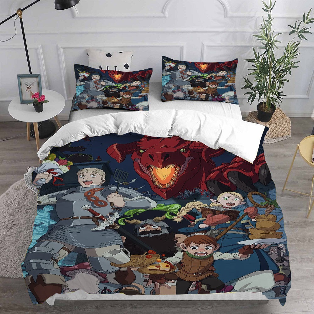 Delicious in Dungeon Decorative Bedding Sets For Fan, Halloween, Christmas, Thanksgiving