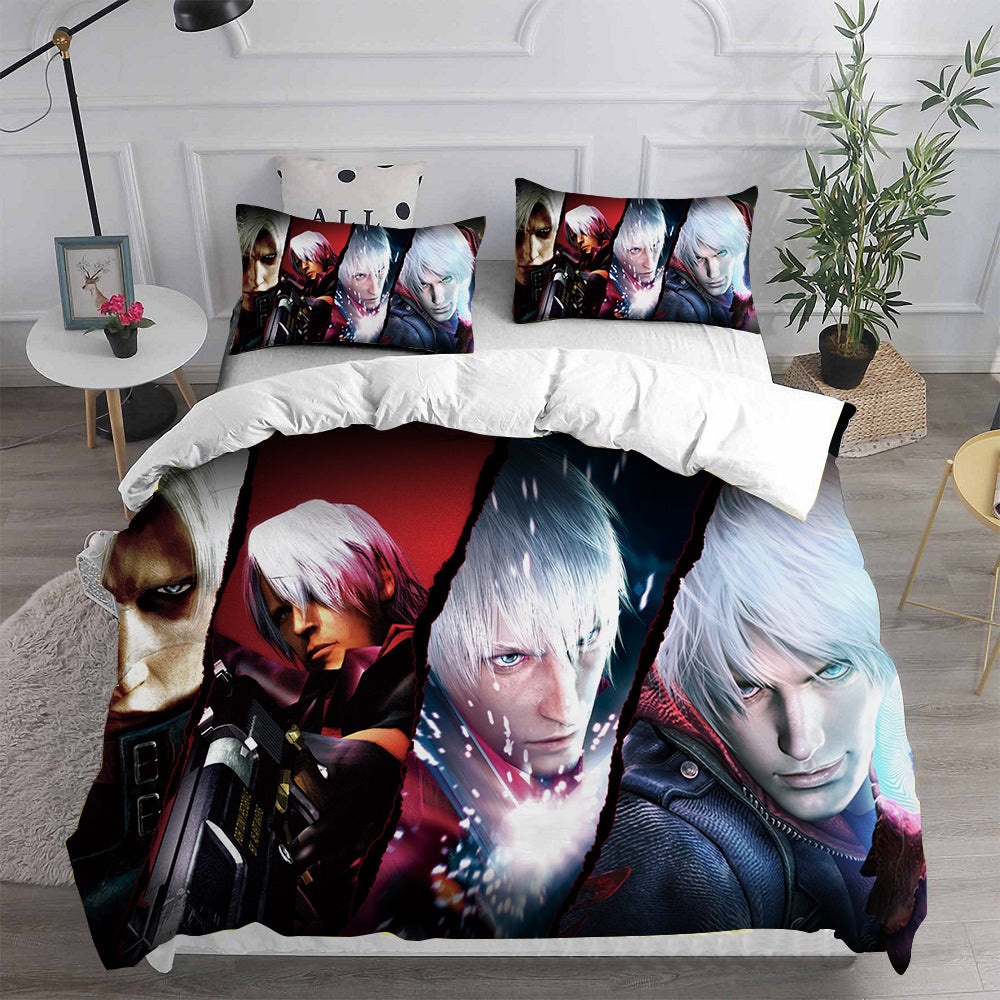 Devil May Cry Decorative Bedding Sets For Fan, Halloween, Christmas, Thanksgiving