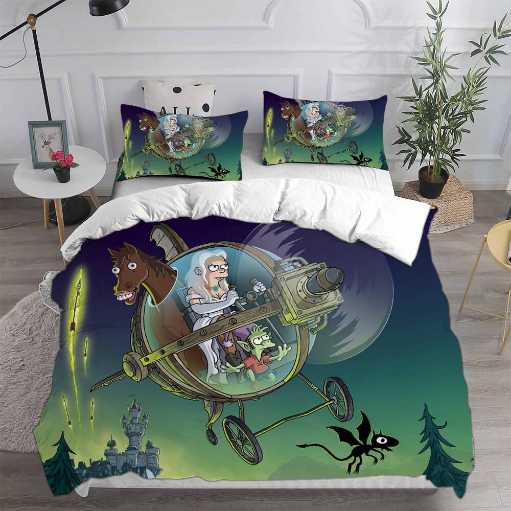 Disenchantment Bedding Sets Gift For Christmas, Birthday, Thanksgiving