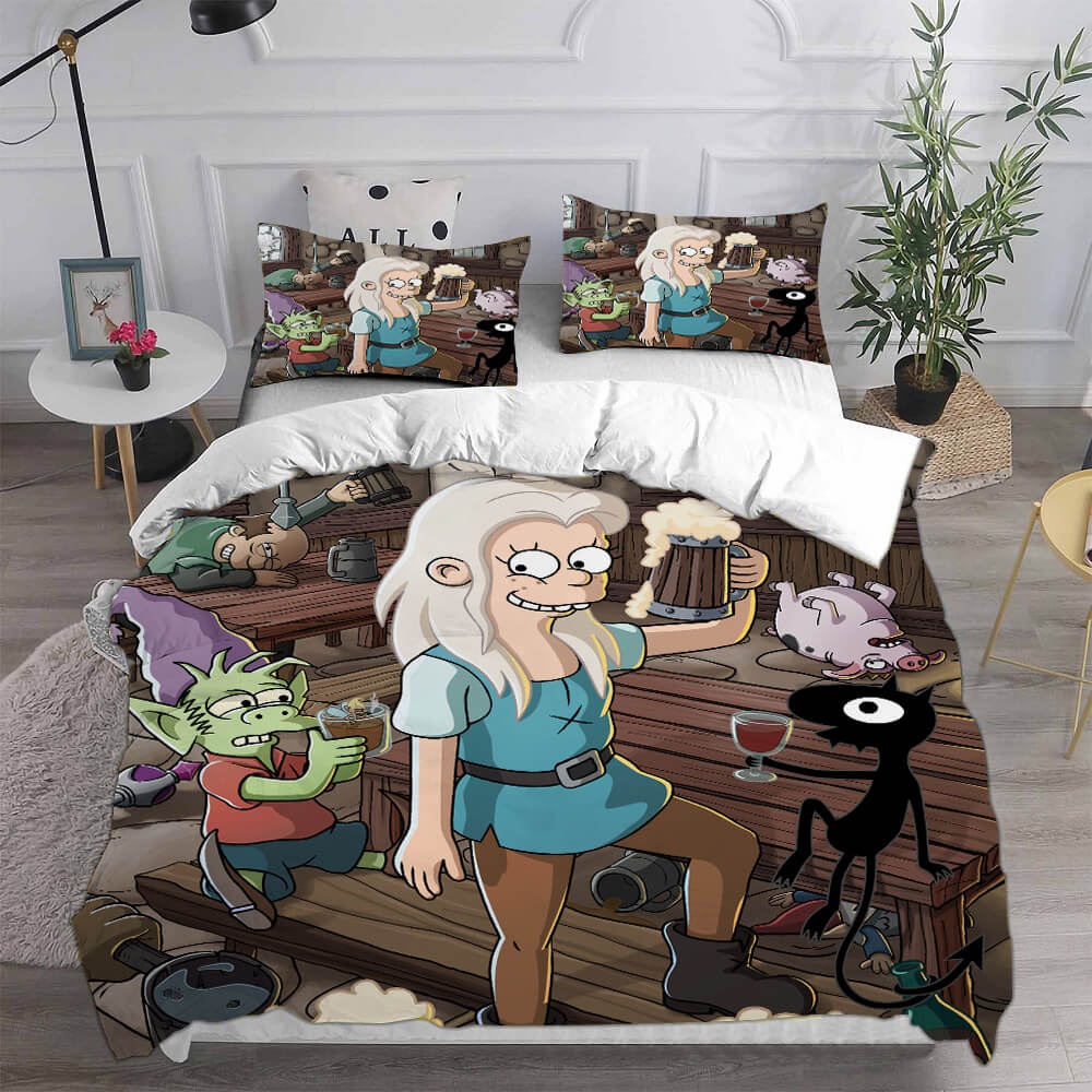 Disenchantment Bedding Sets Gift For Christmas, Thanksgiving, Halloween