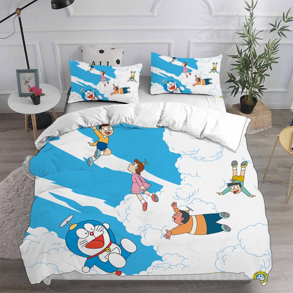 Doraemon Bedding Sets Duvet Cover, Flatsheet, Pillowcases For Every Bedroom