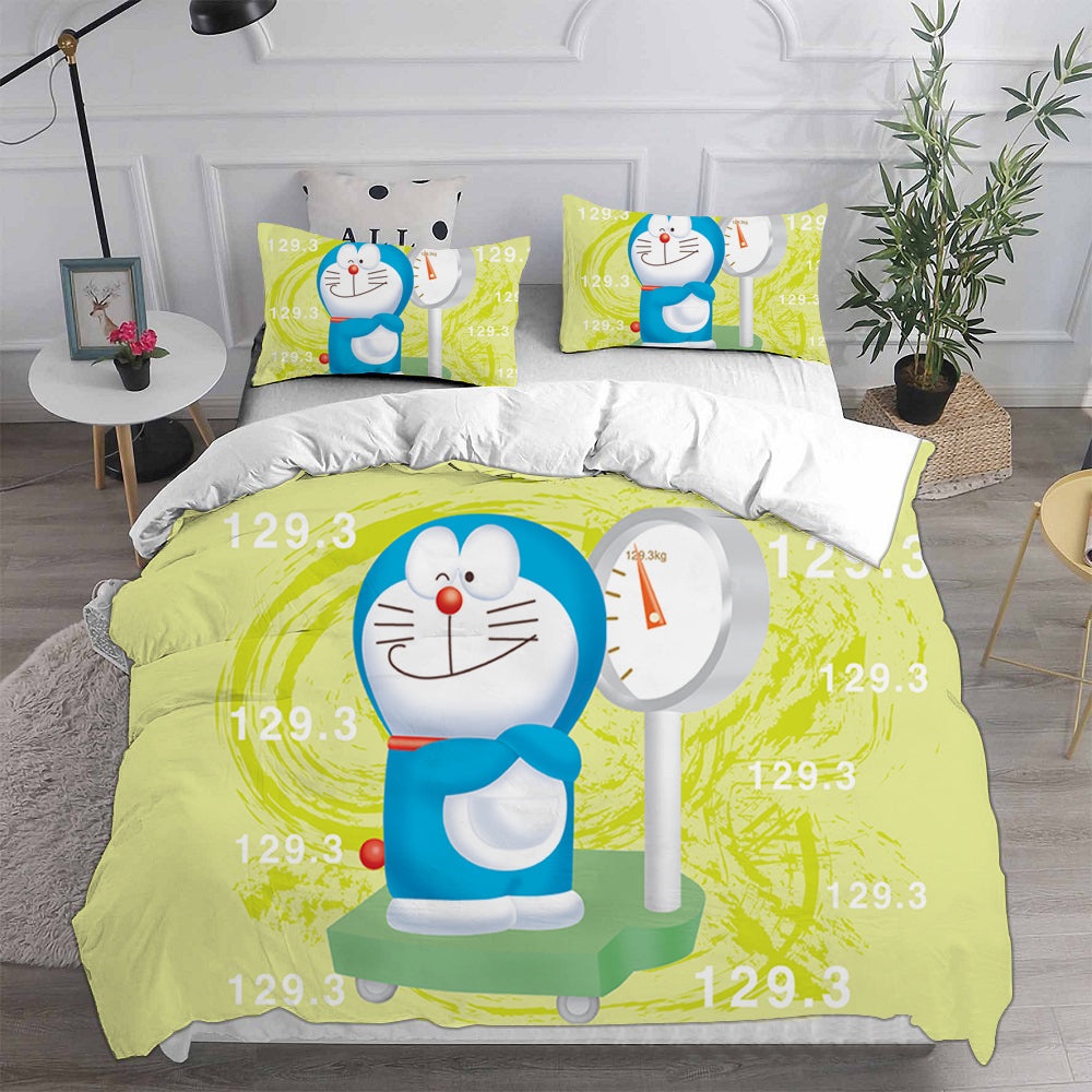 Doraemon Bedding Sets Gift For Birthday, Halloween, Christmas, Thanksgiving