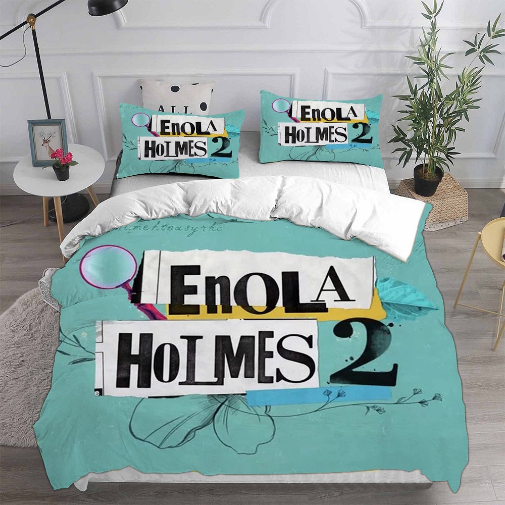 Enola Holmes Bedding Sets Gift For Halloween, Thanksgiving, Christmas