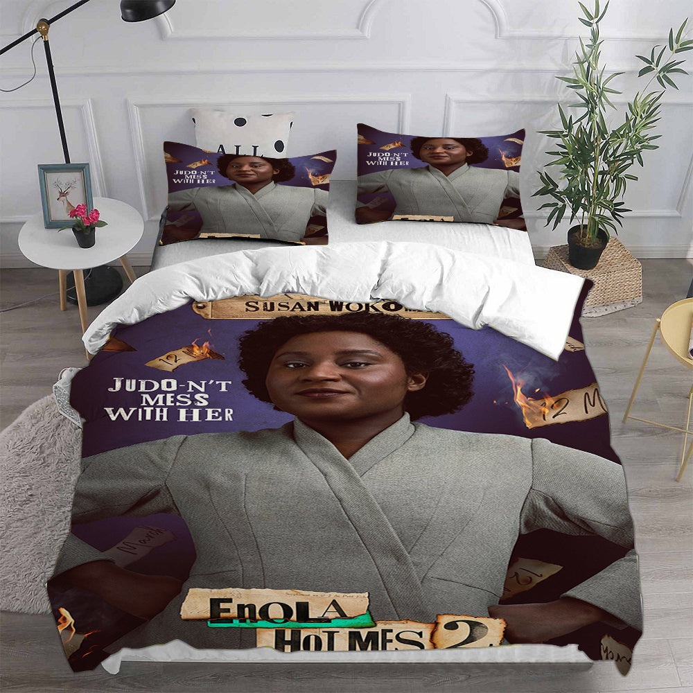 Enola Holmes Bedding Sets Duvet Cover, Flatsheet, Pillowcases Perfect Gift For Fans
