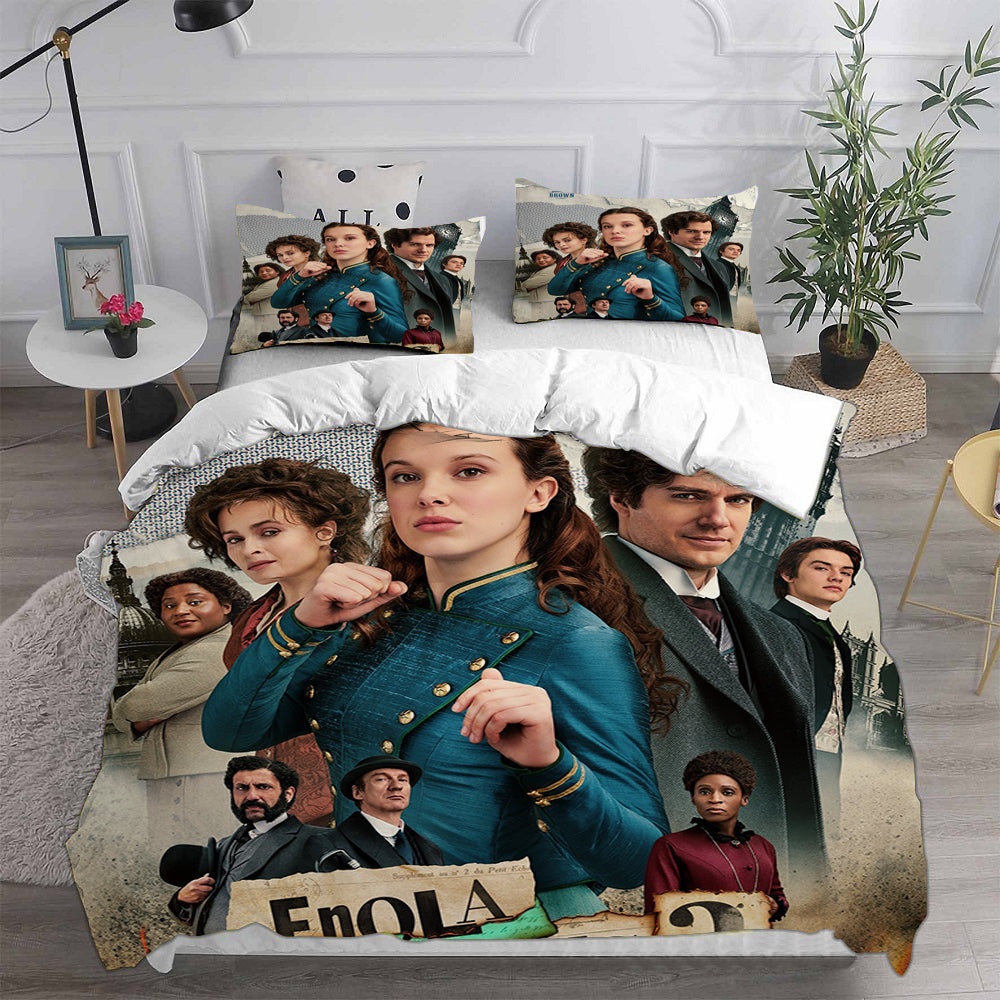 Enola Holmes Bedding Sets Gifts For Family Members On Christmas, Black Friday