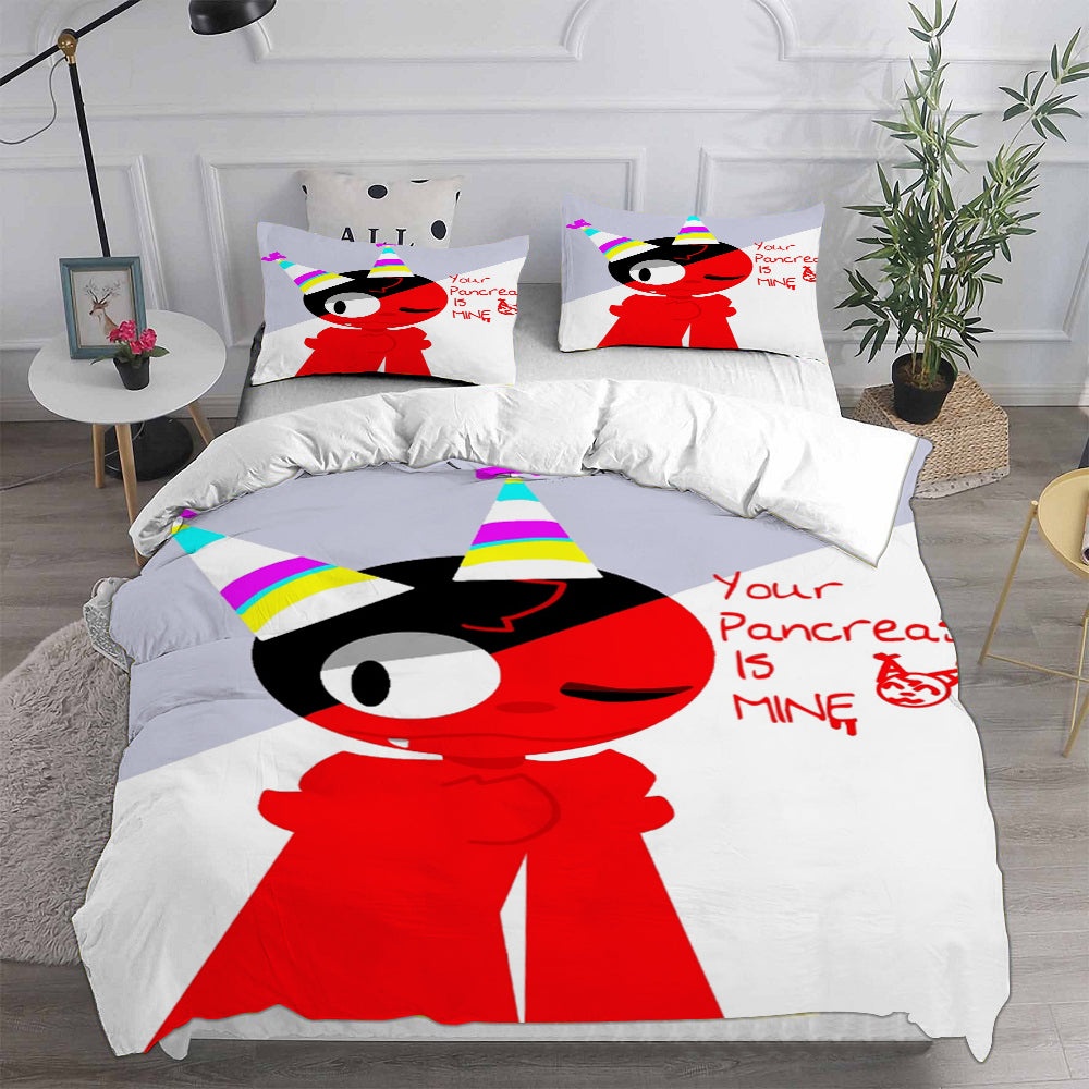 Escape Evil Garten of Ban-ban Bedding Sets Gift For Halloween, Thanksgiving, Christmas