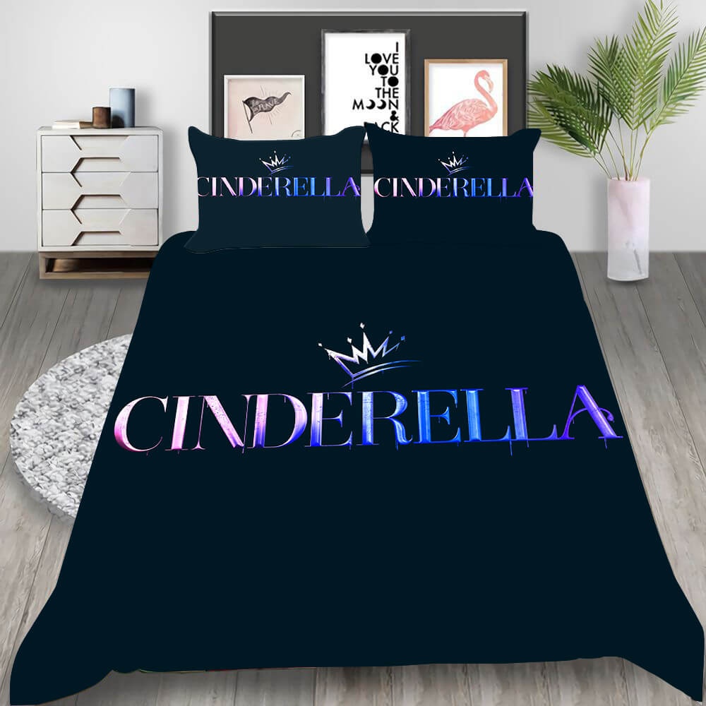 Film Cinderella Bedding Sets Gift For Halloween, Thanksgiving, Christmas