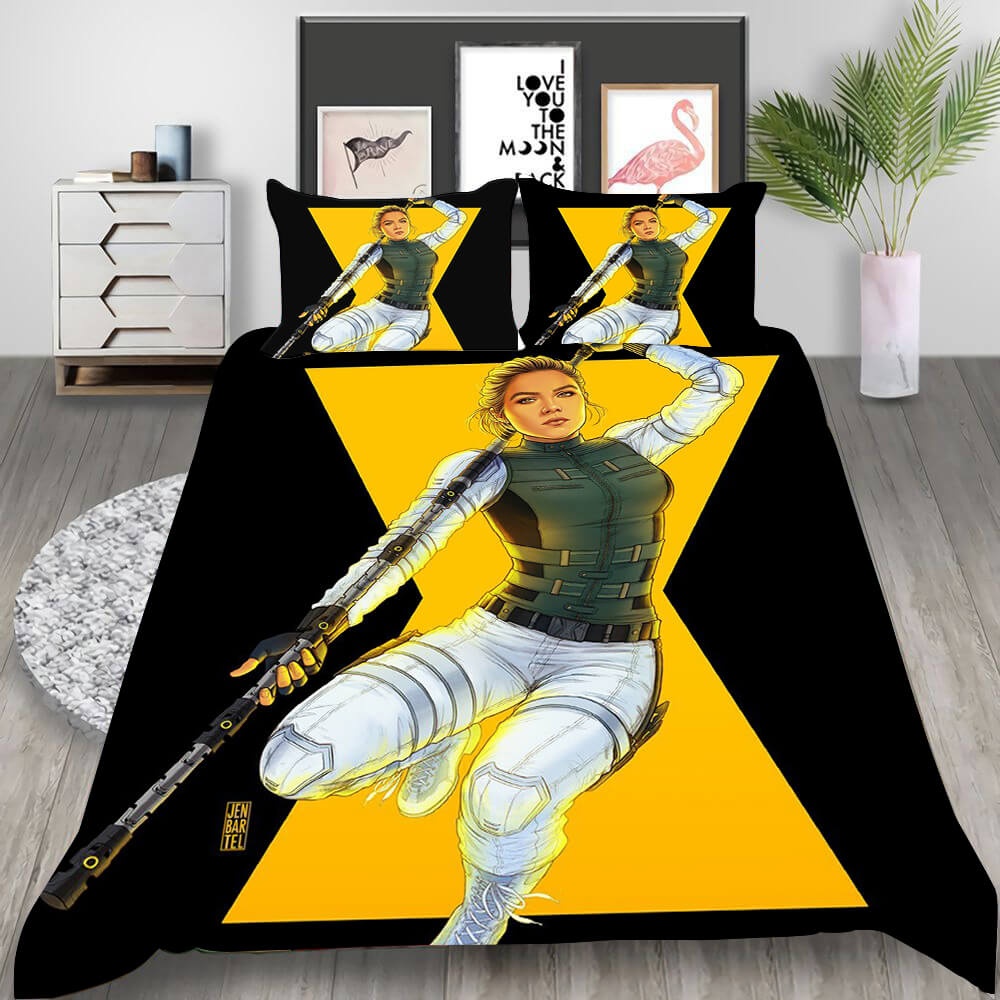 Film Black Widow Bedding Sets Gift For Christmas, Halloween, Black Friday