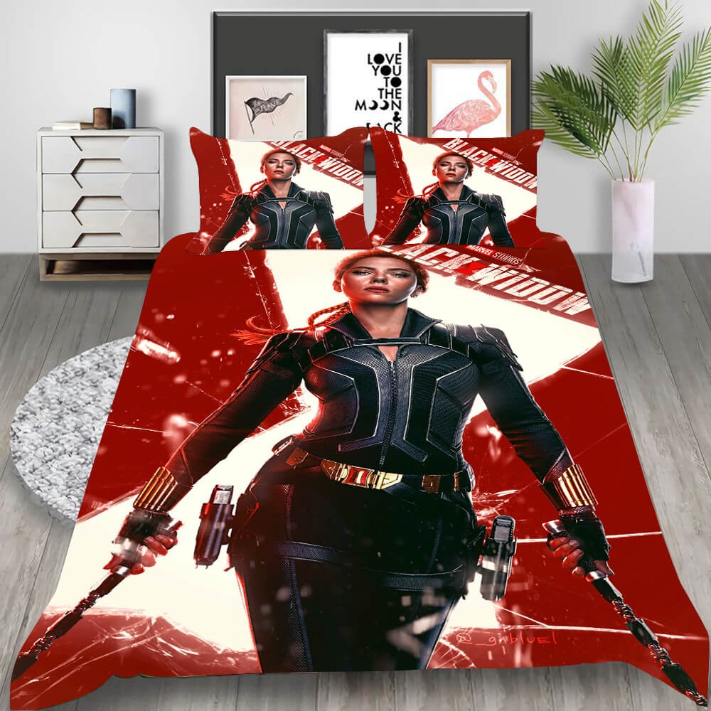 Film Black Widow Bedding Sets Gifts For Family Members On Christmas, Black Friday