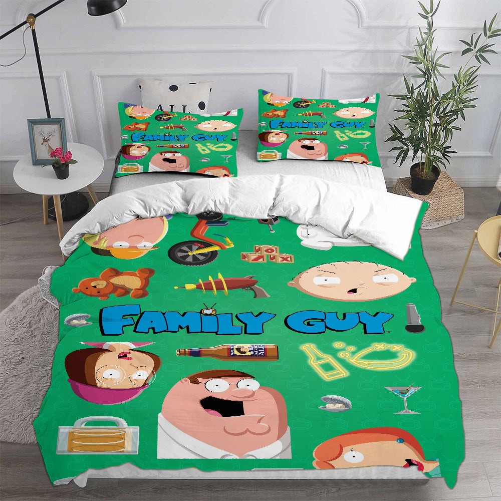 Family Guy Bedding Sets Gift For Halloween, Thanksgiving, Christmas