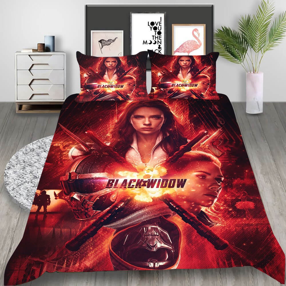 Film Black Widow Bedding Sets Gift For Wife, Husband, Besties