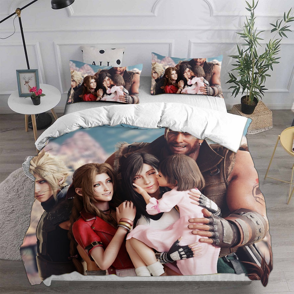 Final Fantasy VII Remake Bedding Sets Duvet Cover, Flatsheet, Pillowcase For Your Lover