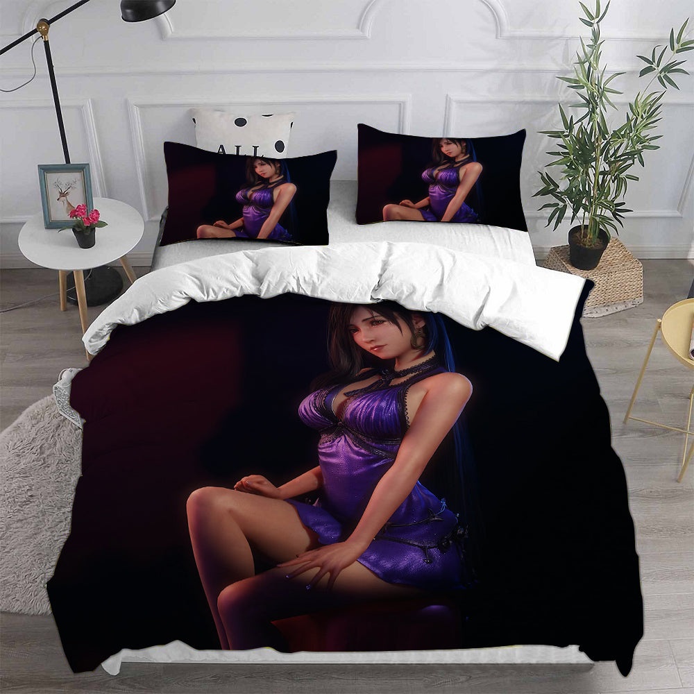 Final Fantasy VII Remake Bedding Sets Duvet Cover, Flatsheet, Pillowcases Perfect Gift For Fans