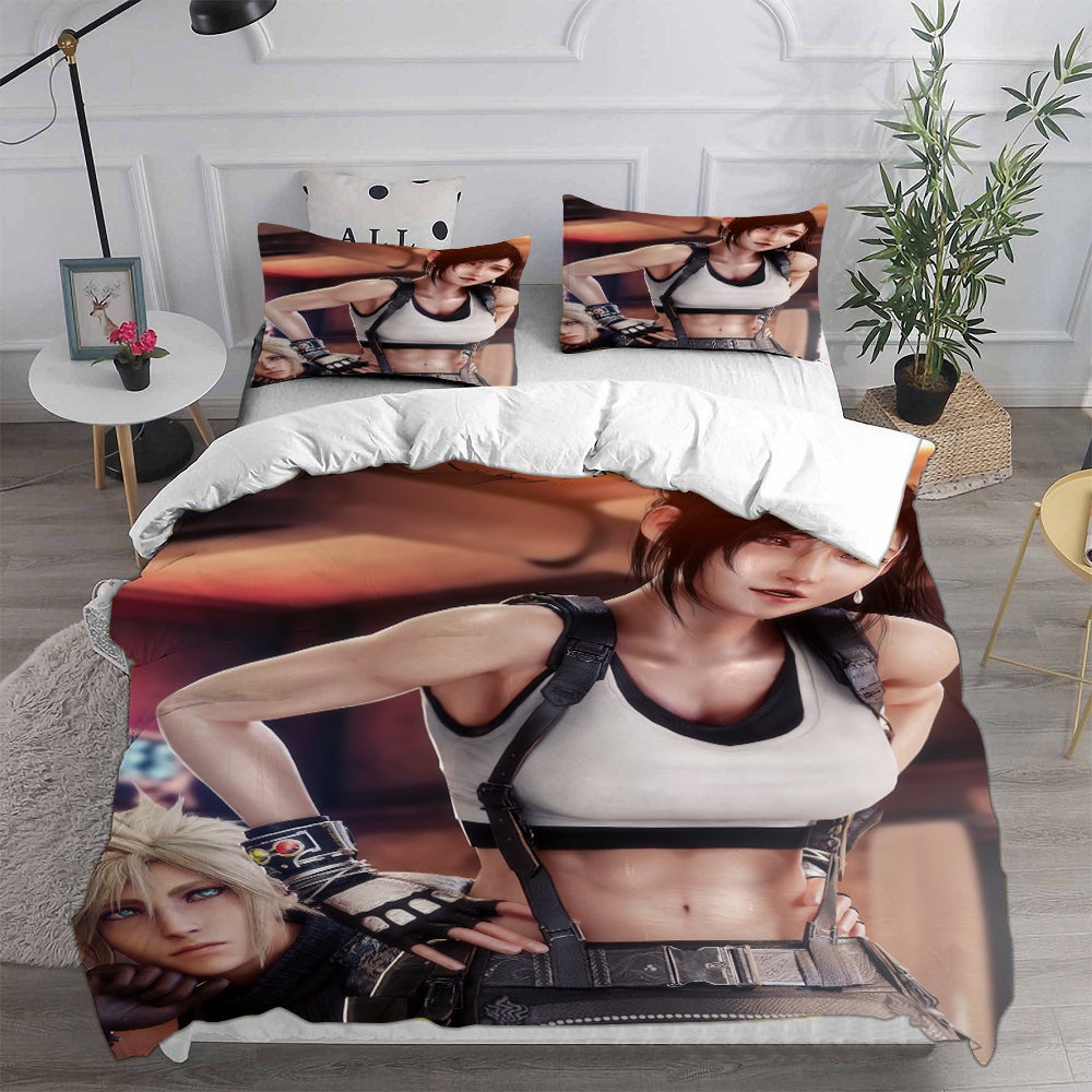 Final Fantasy VII Remake Bedding Sets Gift For Halloween, Thanksgiving, Christmas