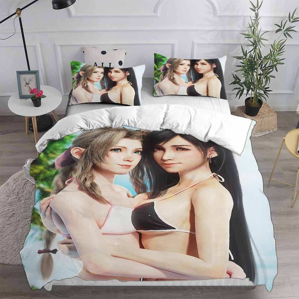 Final Fantasy VII Remake Bedding Sets Gift For Fathers Day, Halloween, Christmas