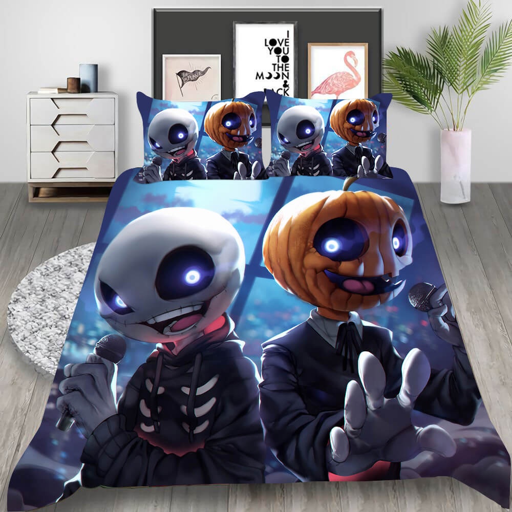 Friday Night Funkin Bedding Sets Gift For Christmas, Thanksgiving, Halloween