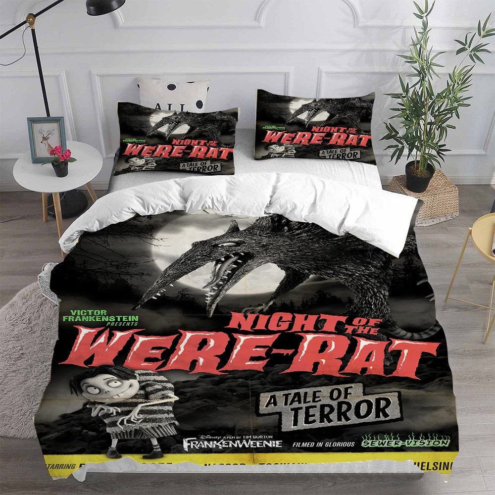 Frankenweenie Decorative Bedding Sets For Fan, Halloween, Christmas, Thanksgiving