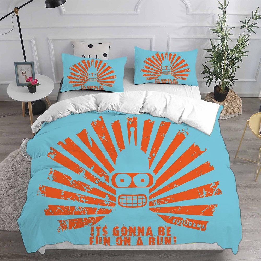 Futurama Decorative Bedding Sets For Fan, Halloween, Christmas, Thanksgiving