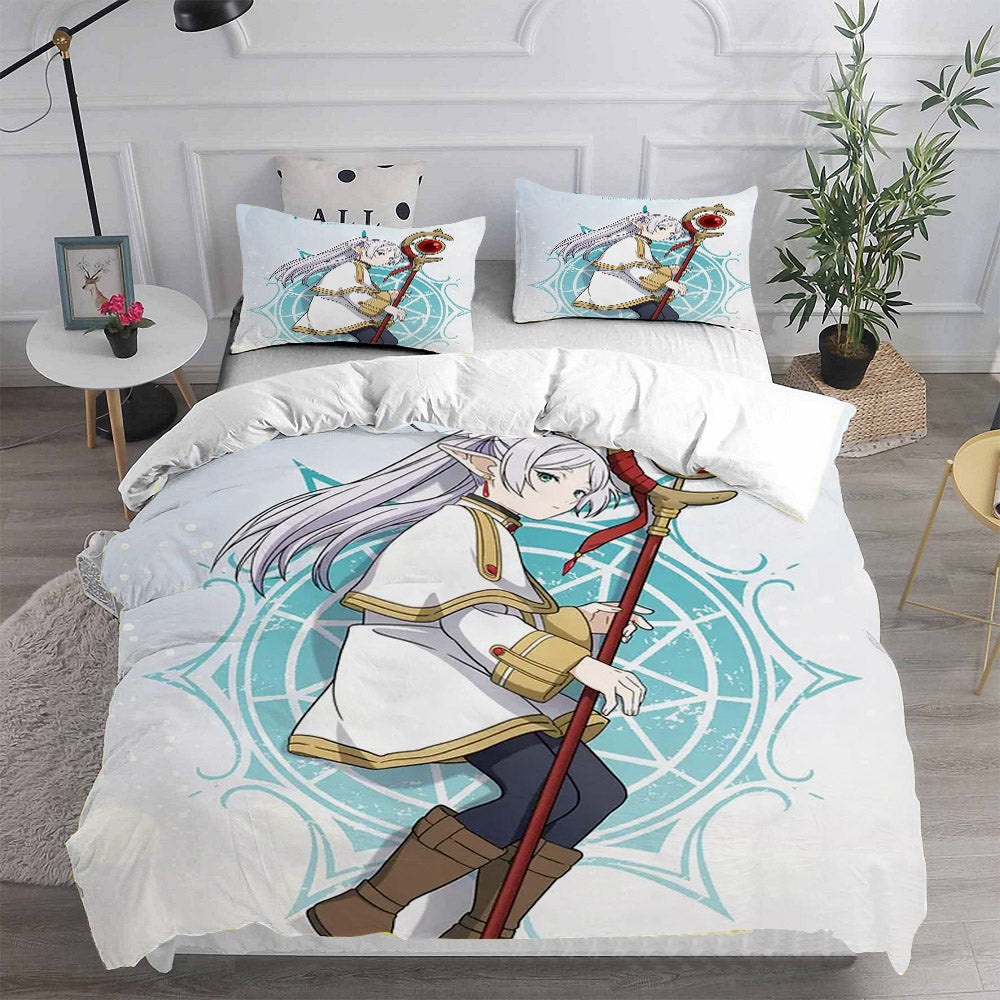 Frieren: Beyond Journeys End Bedding Sets Gift For Halloween, Thanksgiving, Christmas