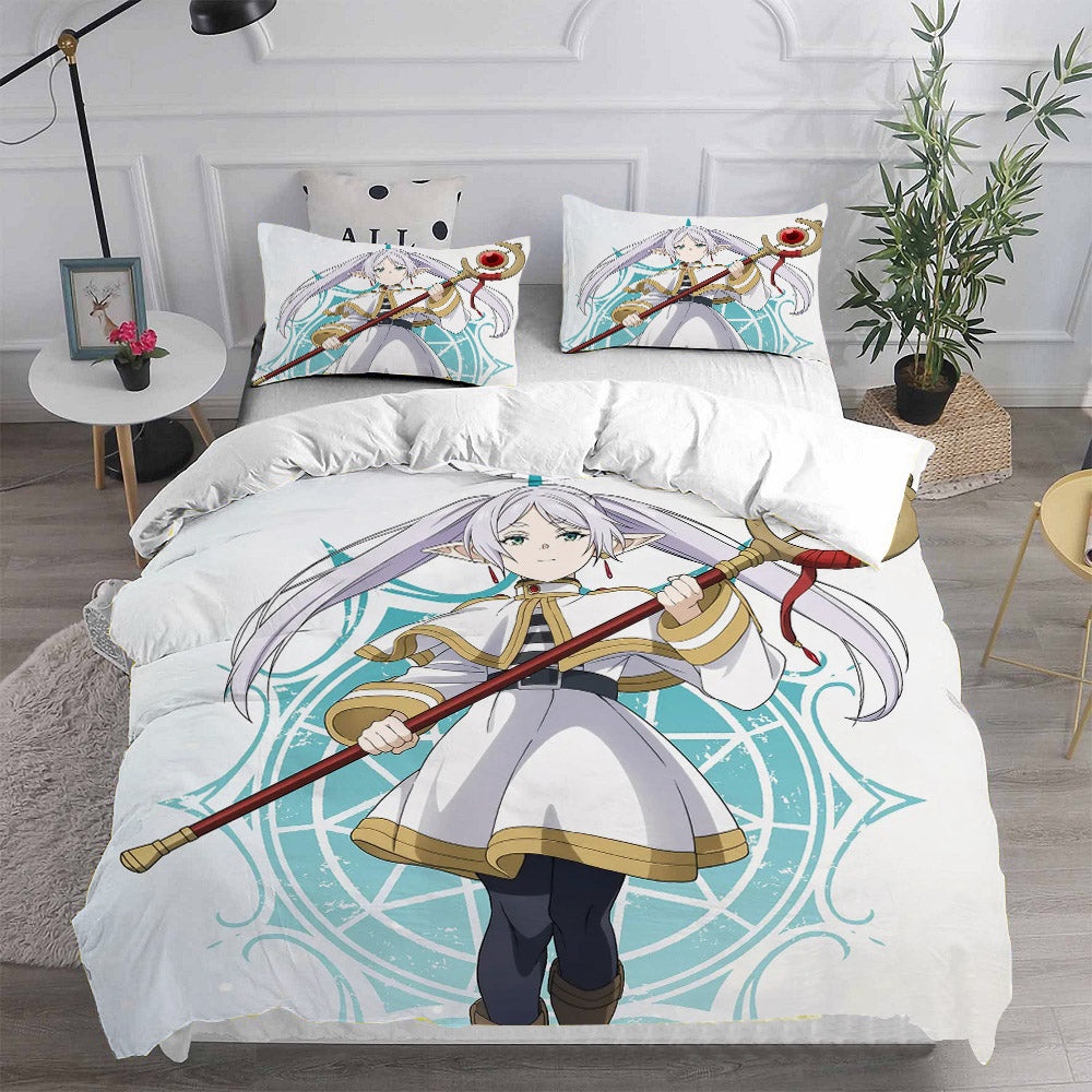 Frieren: Beyond Journeys End Bedding Sets Gift For Christmas, Halloween, Black Friday