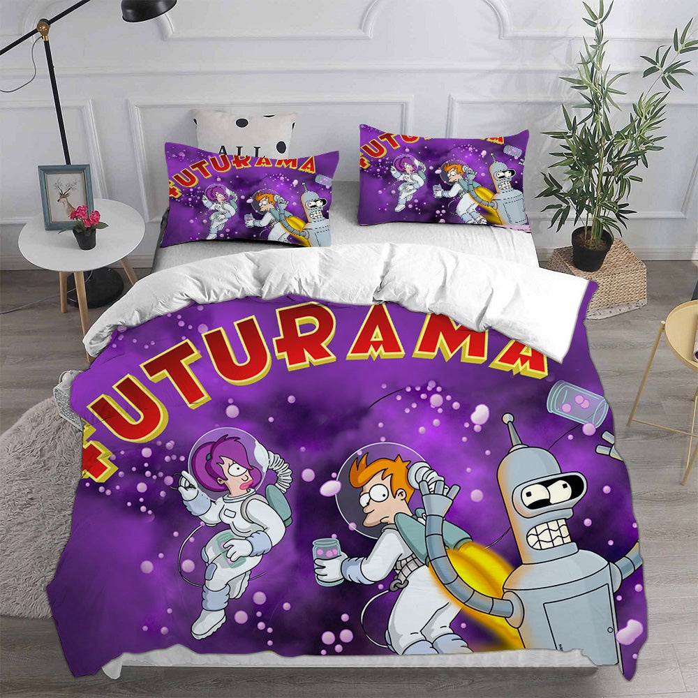 Futurama Bedding Sets Gift For Halloween, Thanksgiving, Christmas