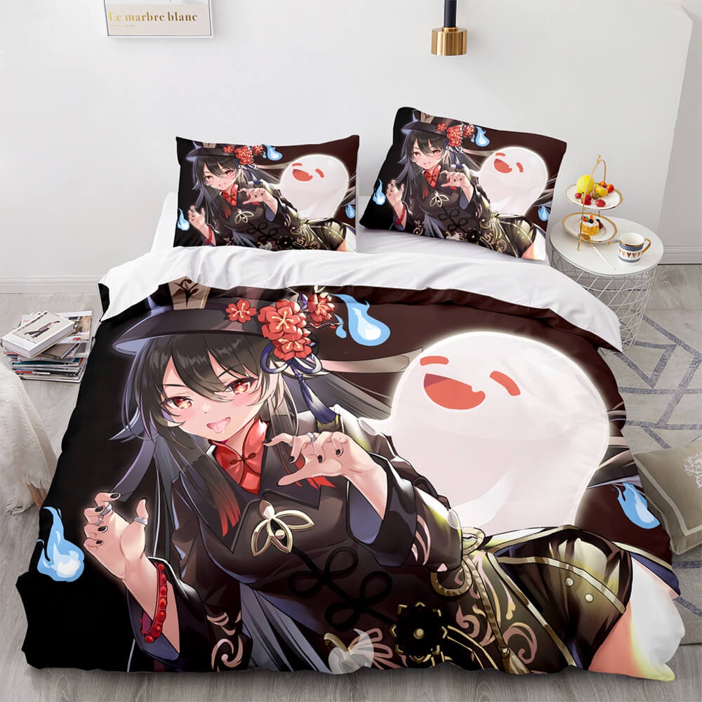 Game Genshin Impact Bedding Sets Duvet Cover, Flatsheet, Pillowcases For Every Bedroom
